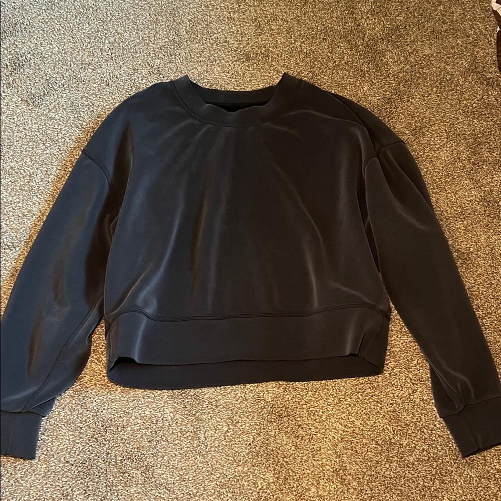 Lululemon SoftStreme Black Cropped Pullover Size 4